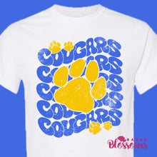 Load image into Gallery viewer, Cougars Stack Youth/Adult Unisex Tee