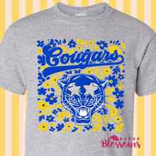 Load image into Gallery viewer, Floral Cougars Youth and Adult/Unisex Tee