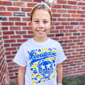 Floral Cougars Youth And Adult/Unisex Sweatshirts
