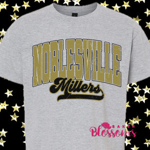 Noblesville Millers Gold Youth/Adult Unisex Crewneck Sweatshirt