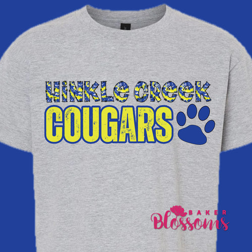 Hinkle Creek Cougars Tie Dye Youth and Adult/Unisex Tee