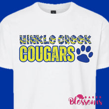 Load image into Gallery viewer, Hinkle Creek Cougars Tie Dye Letters Youth And Adult/Unisex Sweatshirts
