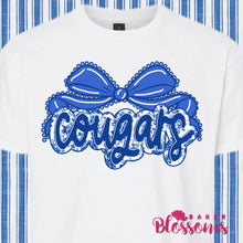 Load image into Gallery viewer, Cougars Bow Youth And Adult/Unisex Tee
