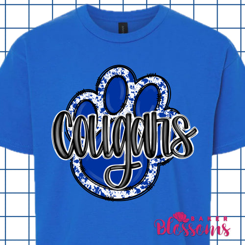 Cougars Paw Youth and Adult/Unisex Tee