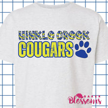 Load image into Gallery viewer, Hinkle Creek Cougars Tie Dye Letters Youth And Adult/Unisex Sweatshirts