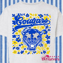 Load image into Gallery viewer, Floral Cougars Youth and Adult/Unisex Tee