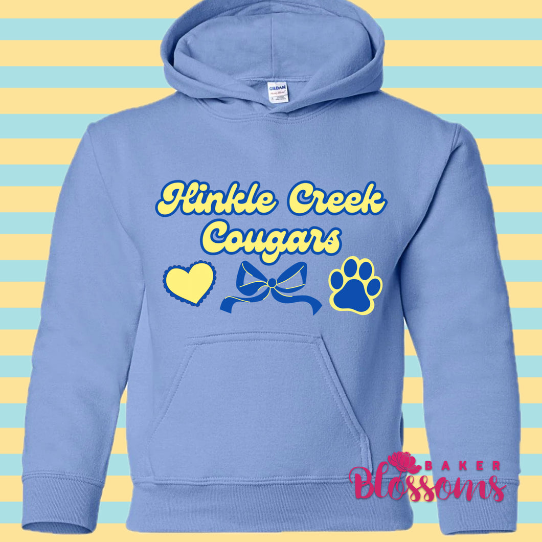 Hinkle Creek Cougars Bow Youth And Adult/Unisex Hooded Sweatshirts