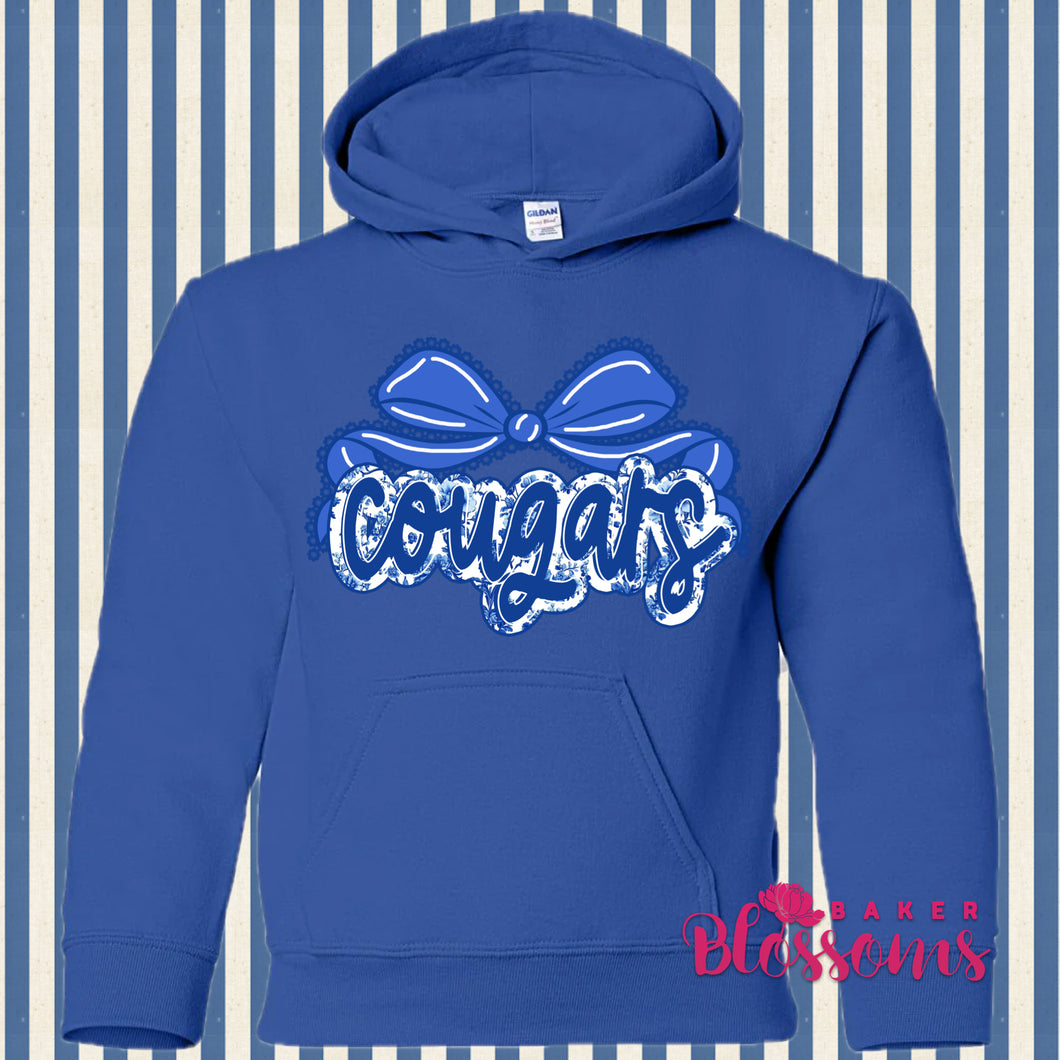 Cougars Bow Youth And Adult/Unisex Hooded Sweatshirts