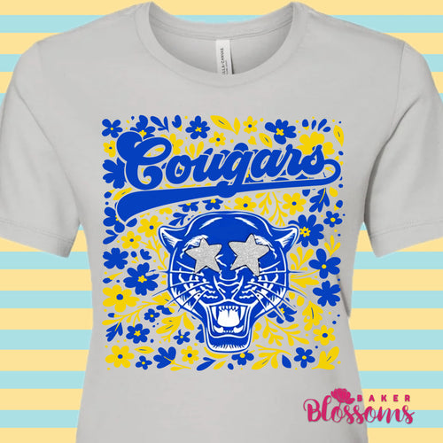 Floral Cougars Women’s Fit Tee