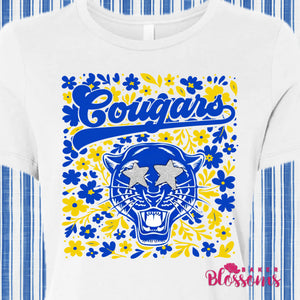 Floral Cougars Women’s Fit Tee