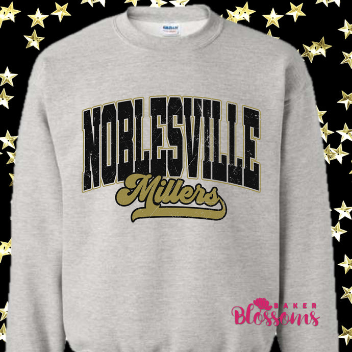 Noblesville Millers Black Youth/Adult Unisex Crewneck Sweatshirt