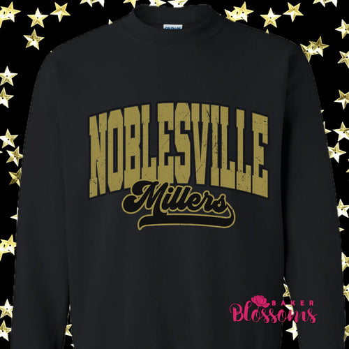 Noblesville Millers Gold Youth/Adult Unisex Crewneck Sweatshirt