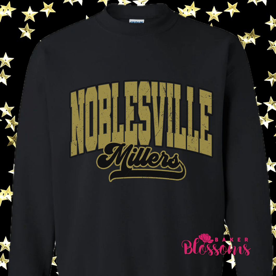 Noblesville Millers Gold Youth/Adult Unisex Crewneck Sweatshirt