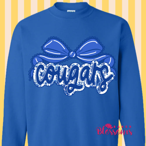 Cougars Bow Youth And Adult/Unisex Sweatshirts