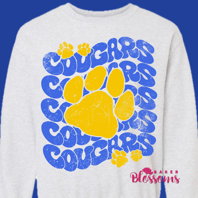 Cougars Stack Youth And Adult/Unisex Sweatshirts