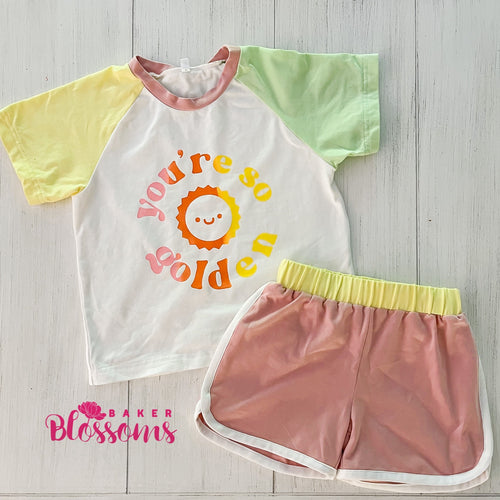 you're so golden tee and shorts set